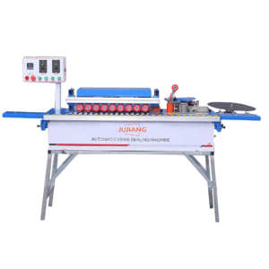 EBJ102 Automatic Edge Banding Machine With Gluing Trimming End Cutting Buffing Dust Collection Straight Curve MDF Edge Bander